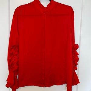 Zara ruffle blouse